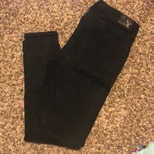 American Eagle high rise black skinny jeans